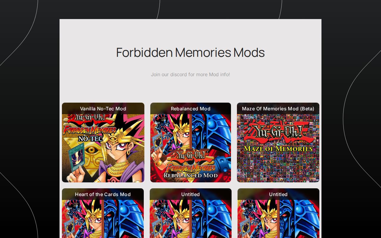 Yugioh Forbidden Memories Mods Yugioh Forbidden Memories Mods